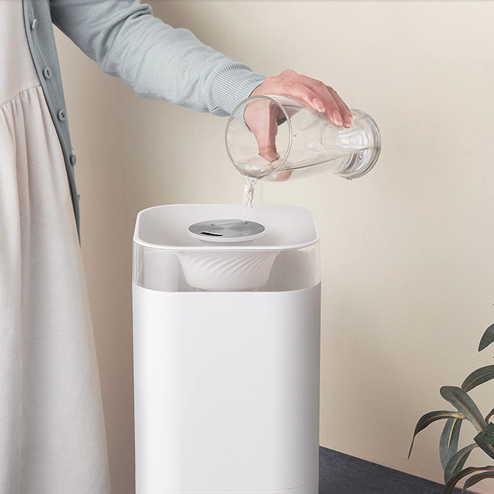 purificador de aire y humidificador Humidificadores for dormitorio, humidificador de niebla fresco ultrasónico: la unidad premium dura un funcionamiento silencioso y silencioso, apagado automático fil