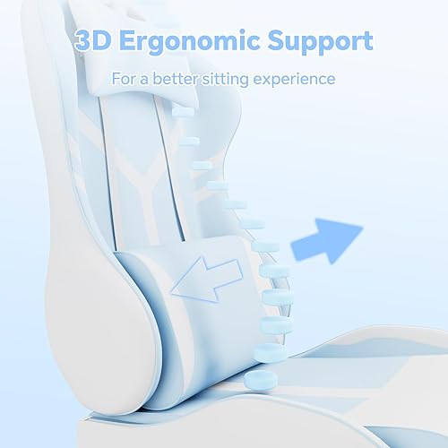 Miniatura 6 de ZHISHANG Silla Kawaii de videojuegos para niñas y niños, silla Kawaii de PC para jugadores de computadora para adultos y adolescentes, silla