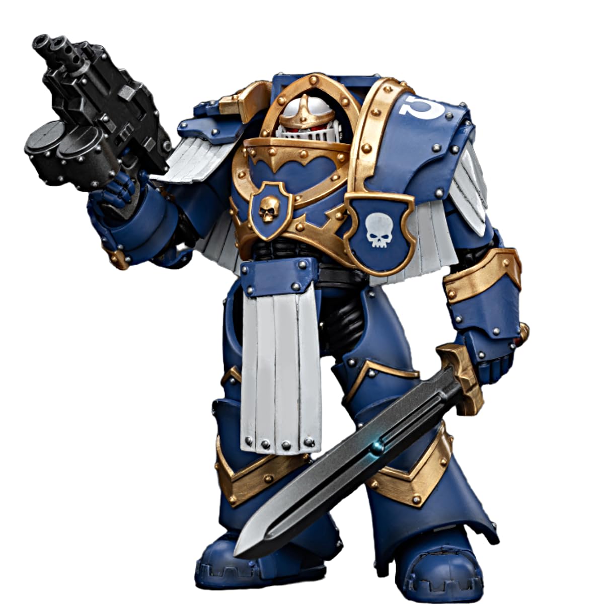 HiPlay JOYTOY Warhammer The Horus Heresy Series, Ultramarine Cataphractii Terminator Squad: Terminator with Lighting Claws, 1/18 Scale Collectible Action Figure JT7394