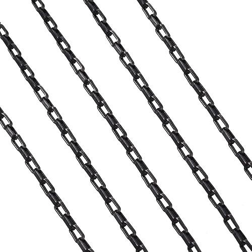 Vista 40 de Cadenas venecianas de acero inoxidable 304 de 32.8 pies de color de acero inoxidable sin soldar, pequeñas cadenas de eslabones rectangulares