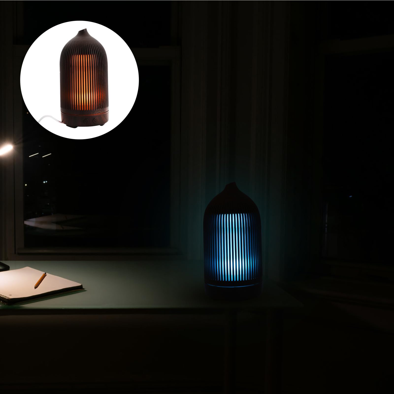 Humidificador de Aroma USB 5v Mini de Escritorio Acabado Madera