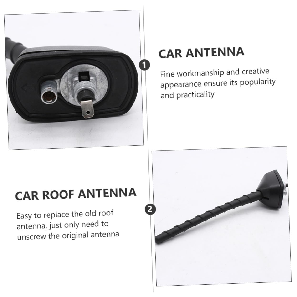 DOITOOL Antena de Techo Decorativa para Coche Duradera y Resistente para Uso Exteriores y Protección de Señal Hecha de Material