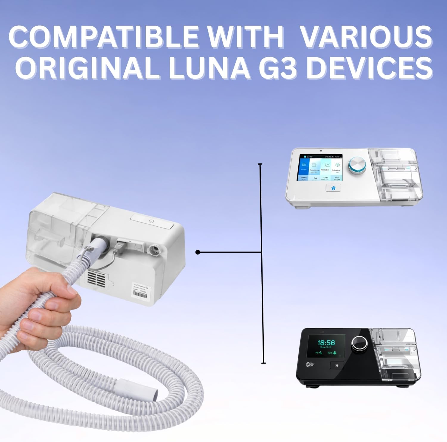 Lullapad Luna G3 Corrugated Flexible Air Tubing – Lightweight Ribbed Hose Compatible with Luna G3 Devices