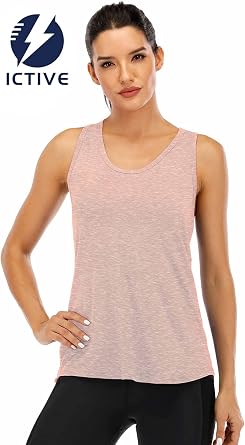 ICTIVE Workout Tank Tops for Women Sleeveless Yoga Shirts for Women Mesh Racerback Muscle Tank Tops