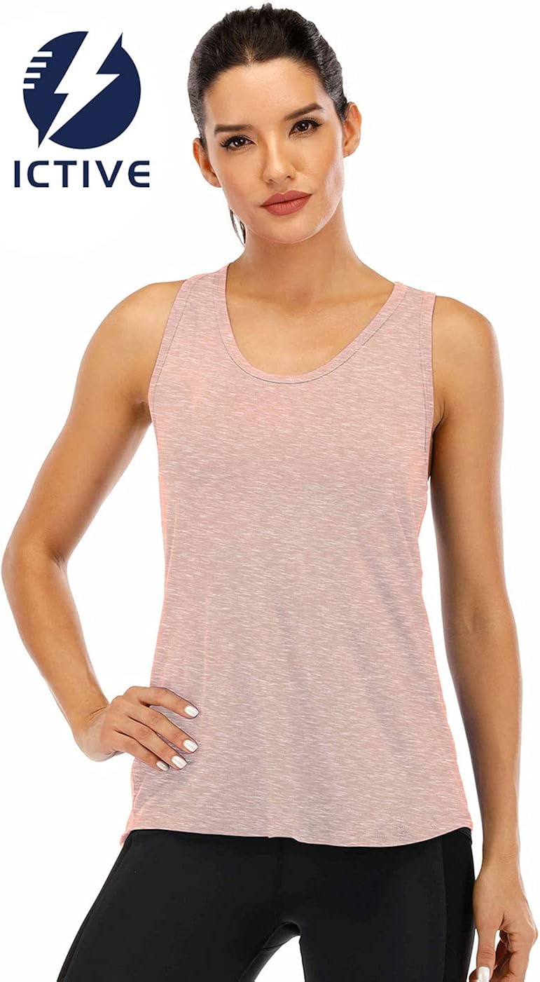 ICTIVE Workout Tank Tops for Women Sleeveless Yoga Tops for Women Mesh Racerback Tank Tops Muscle Tank : Clothing, Shoes & Jewelry