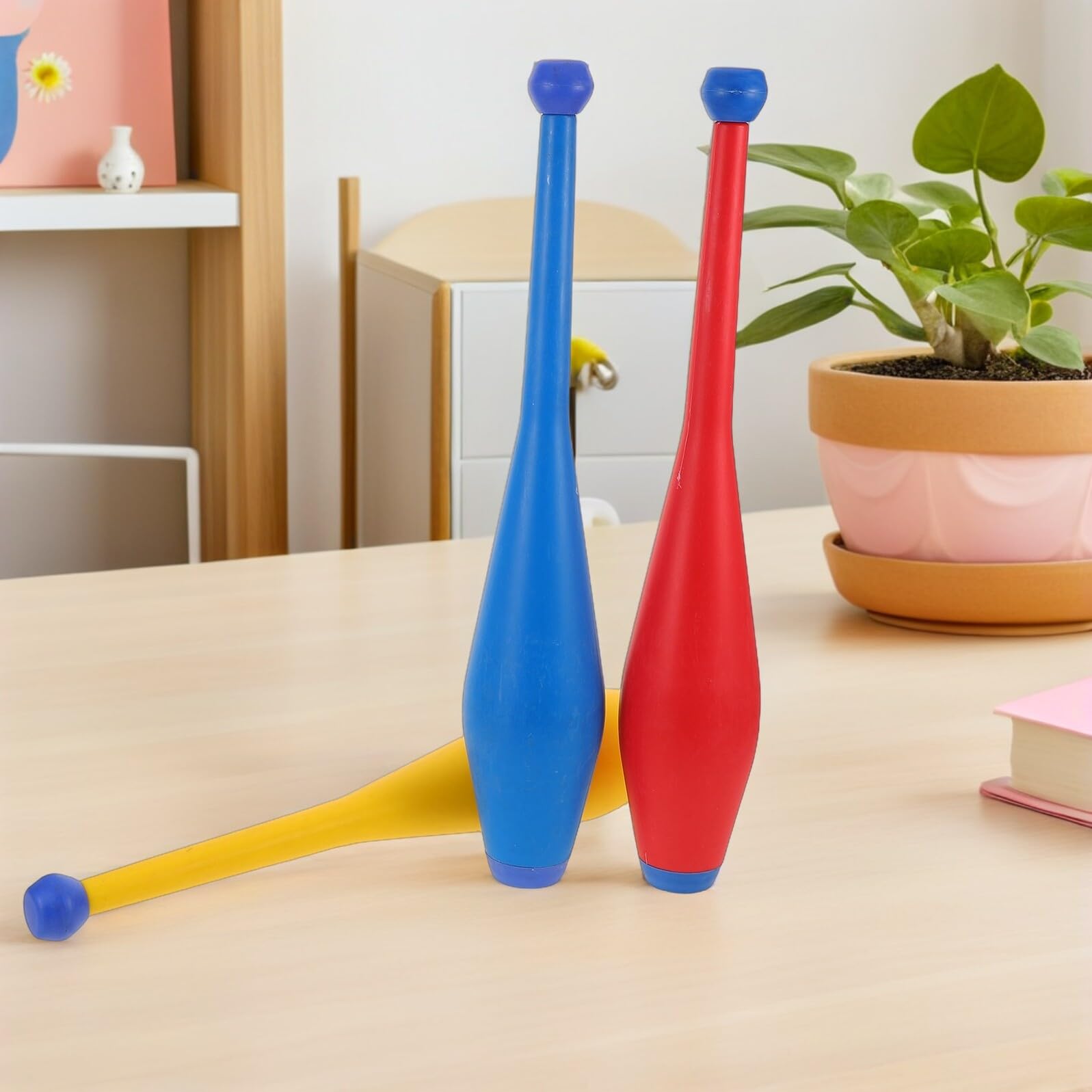 3 Pièces Bâtons de Jonglerie Acrobatiques avec Poignée Antidérapante pour Précision et Entraînement Équilibrés pour Tours et Spectacles