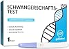 اختبار الحمل (اختبار واحد) ، في اختبار المنزل ، يقيس زيادة مستويات hCG في البول.
