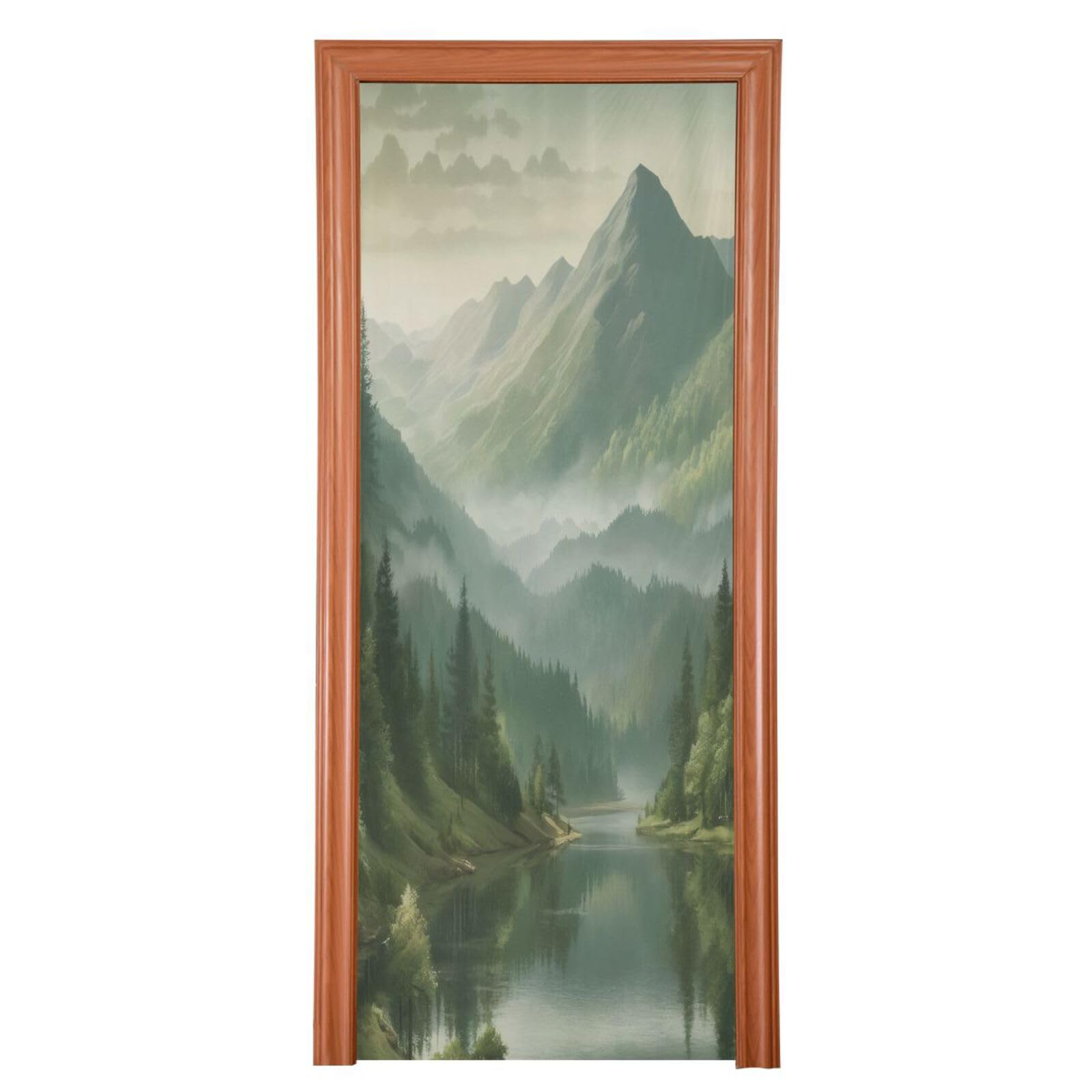 FLildon Meadow Woods and Mountain Door Cover Decoration, Party Accessory Porch Decor for Festive Ornament Room Door Covers 35 x 79 Inch
