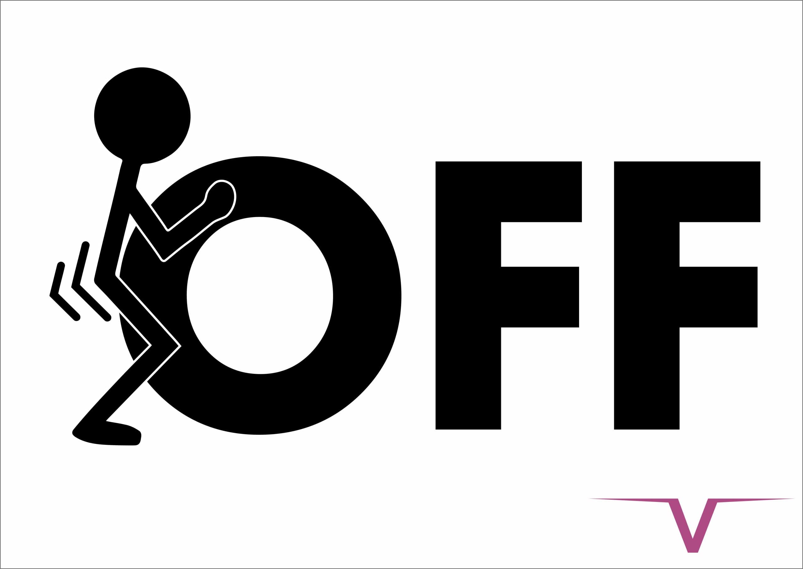 Level 33 Black Fuck Off - Funny Vinyl Decal - Decal Will Apply To Most Surfaces - Guitars, Vehicles, Laptops, Glass 140Mm X 77Mm