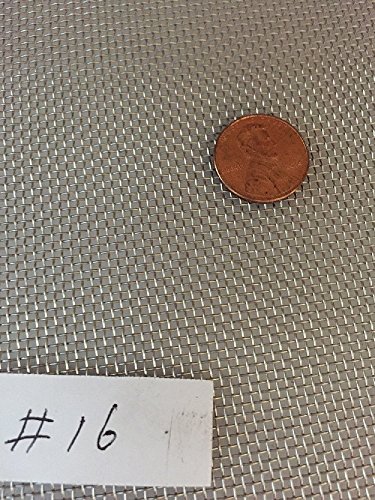 ASC Stainless Steel Mesh 304,#16 .018 Wire,Cloth,Screen,Woven Wire 12