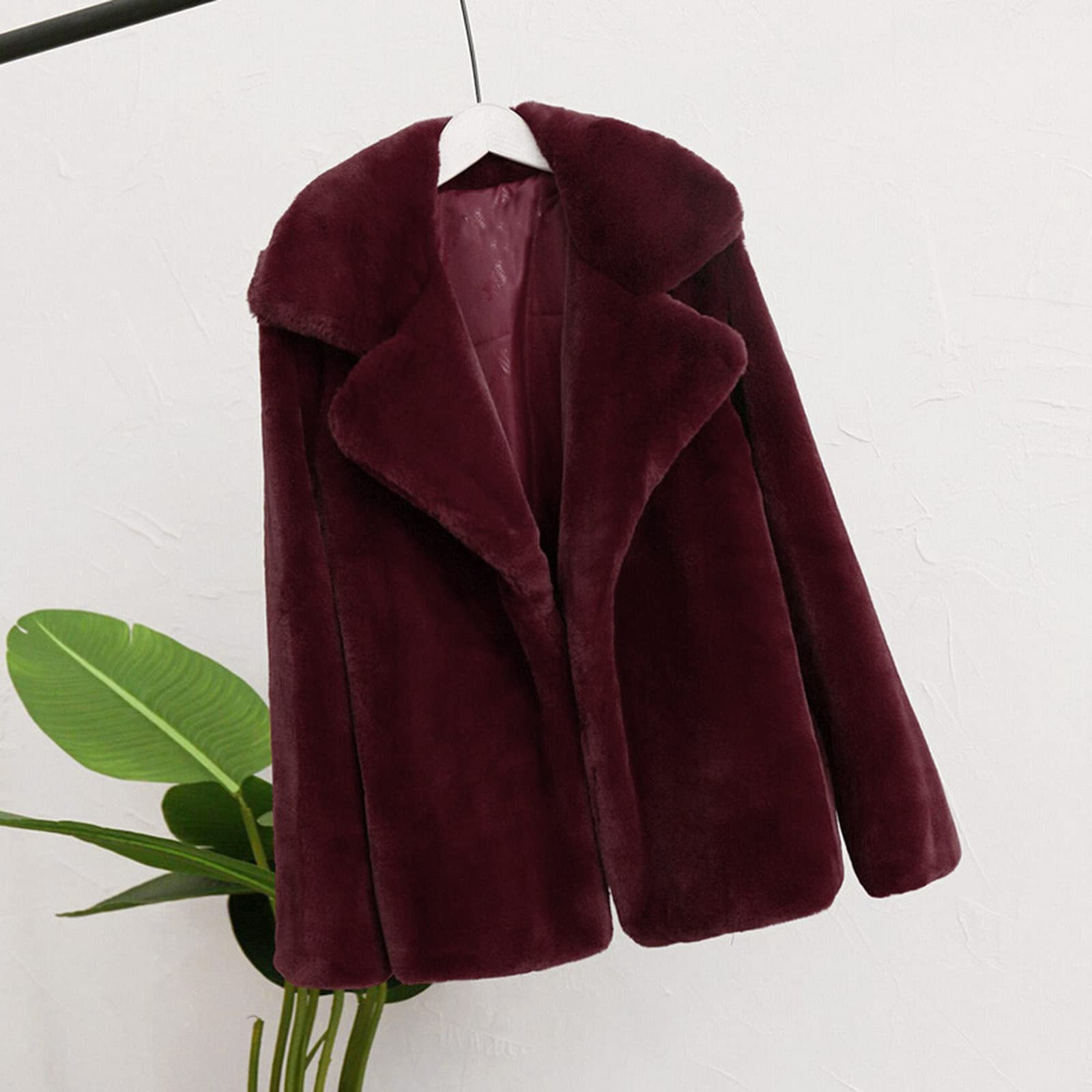 Cocila Giacca Pesante Invernale Cappotto solido da donna Cappotto in peluche Cappotto invernale addensato caldo Cardigan alla Cappotto Giubbotto Giubbotto Impermeabile Donna Primavera