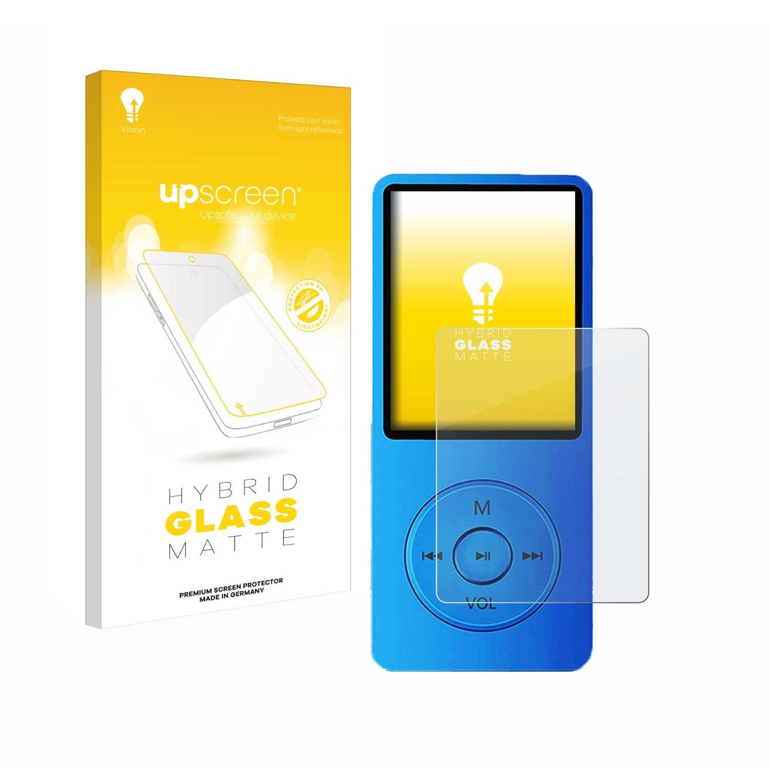 upscreen Matte Screen Protector Glass Film compatible with Hotechs LX-B2 - Anti-Glare, Anti-Fingerprint, 9H Glass Protection