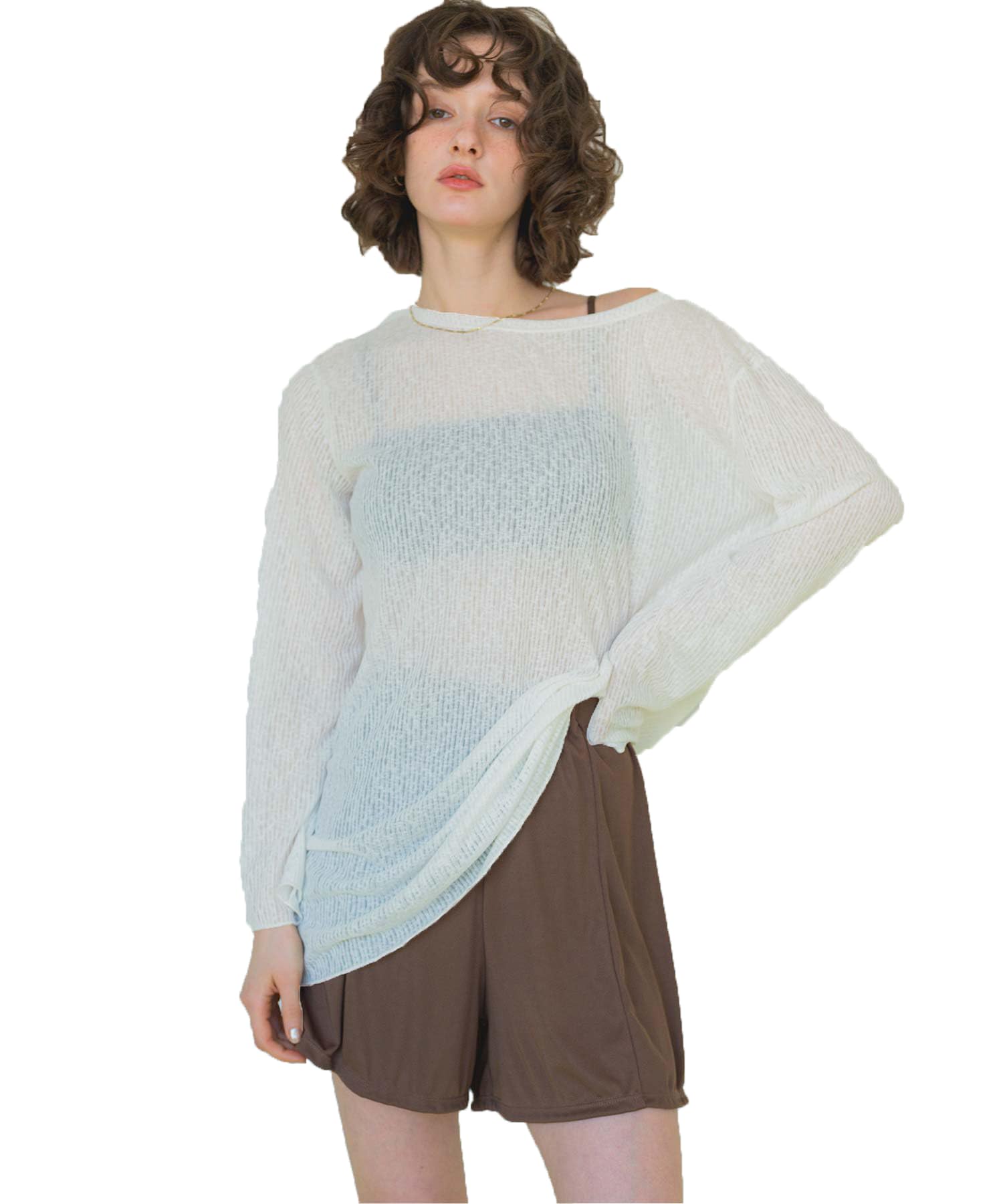 [シードレス] 4点セット リラックス トップス & ショートパンツ付 ビキニ 水着 DFXM0616 レディース