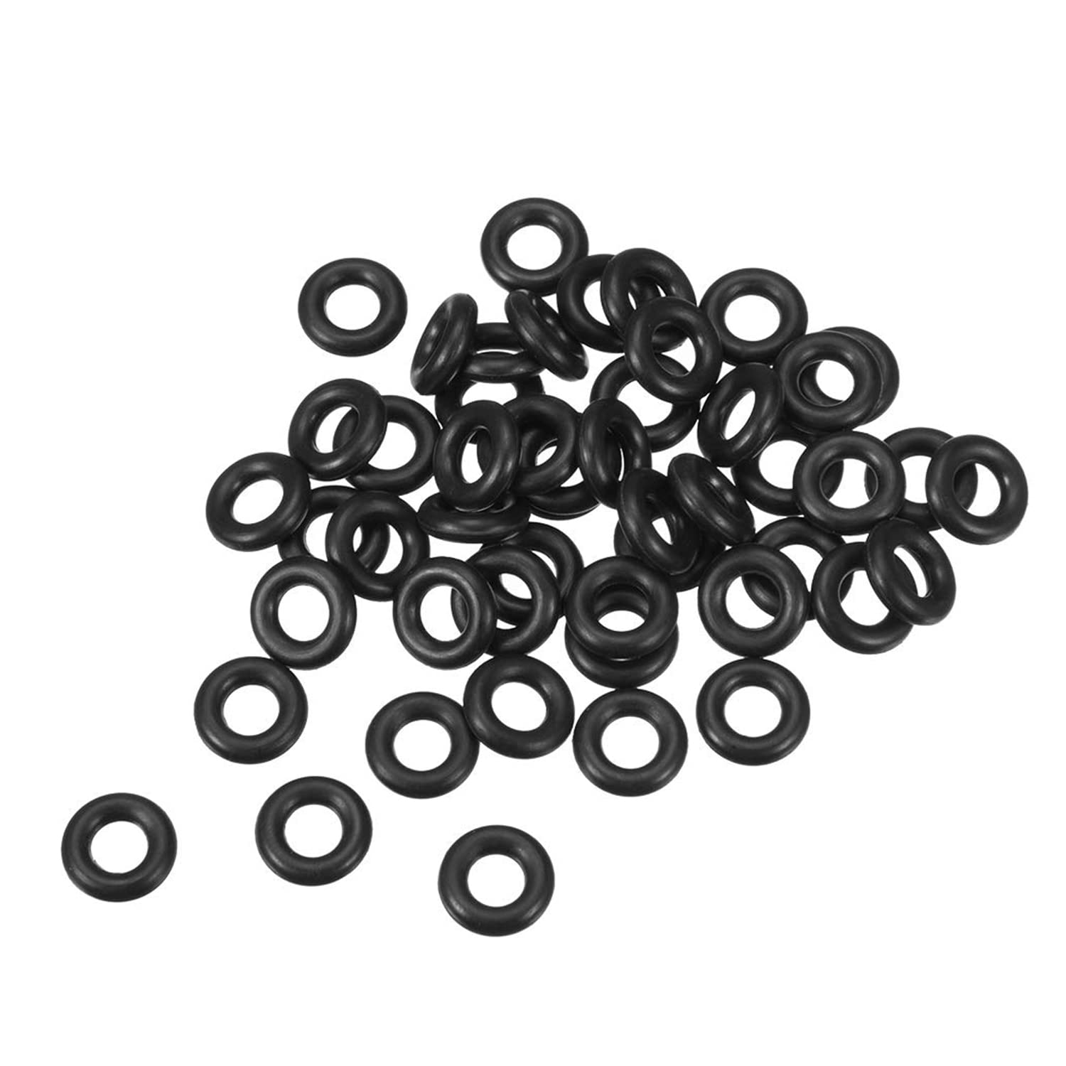 Othmro 25pcs Nitrile Rubber O-Rings, 3.5mm OD 1.5mm ID 1mm Width, Rubber Washers Metric Buna-N Sealing Gasket Rings for DIY Tap Sink — image 1
