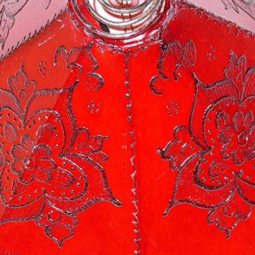 Marokko orientalische Decken Lampe Leuchte Henna Leder Ø 40 cm - 905309-0004 – Bild 6