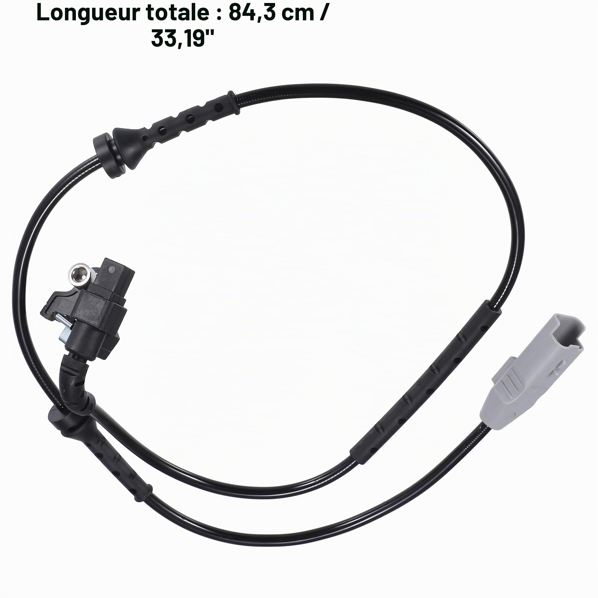 X AUTOHAUX Capteur ABS arrière gauche droite compatible avec Peugeot 3008 MPV - 1 pièce noir