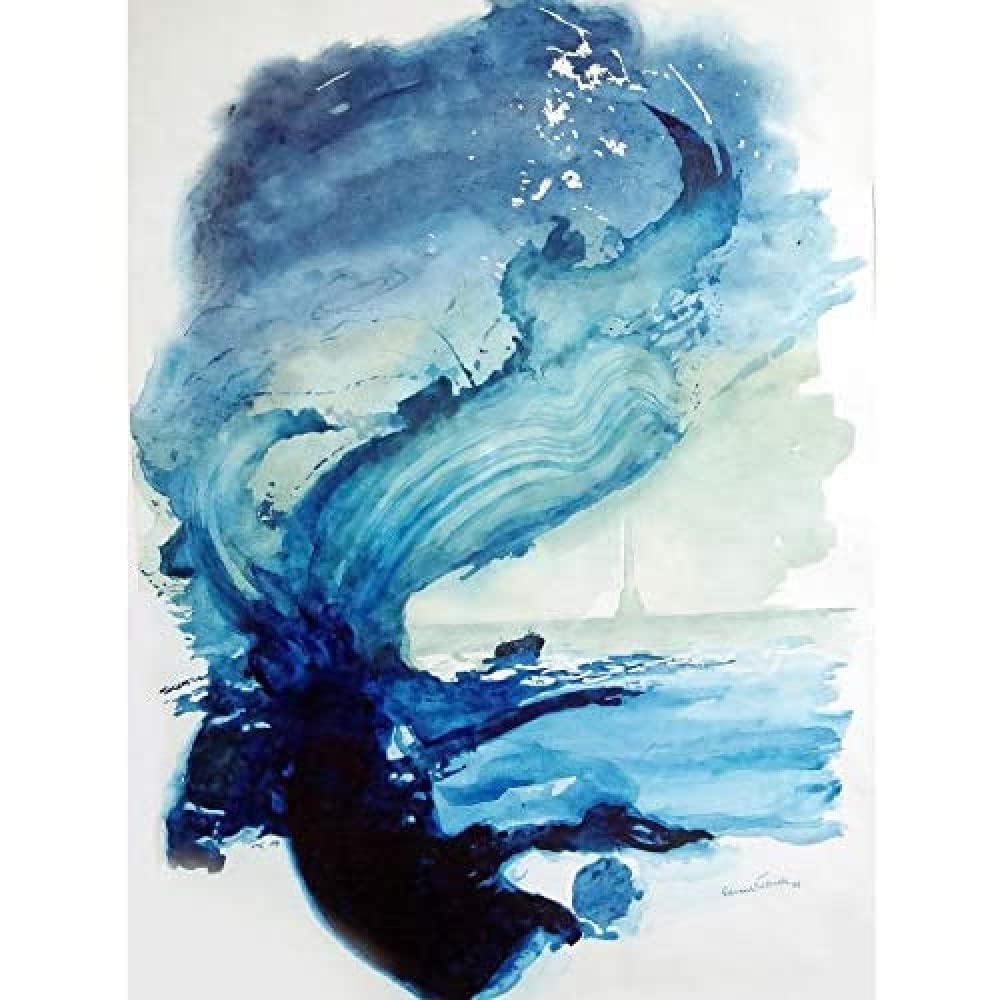 Artery8 Eduard Tomek Sea Abstract Painting Art Print Canvas Premium Wall Decor Poster Mural