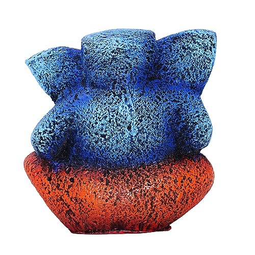 Ganesha Idol Shree Gajanand Ganpati Murti 6 inch Vinayak Poly Fibre Resin Statue for Home Temple, Living Room Decor, Office Desk, Festival Gifts (Blue) — photo — 6 of 9
