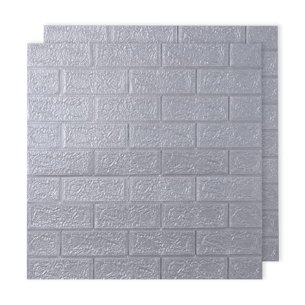 Kuber Pack of 2 Foam Brick Pattern 3D Wallpaper for Walls | 70 cm X 77 cm Each I Soft PE Foam| Suitable on All Walls I Easy to Peel, Stick & Remove DIY Wallpaper (B0BC164JNF) Amazon Price History, Amazon Price Tracker