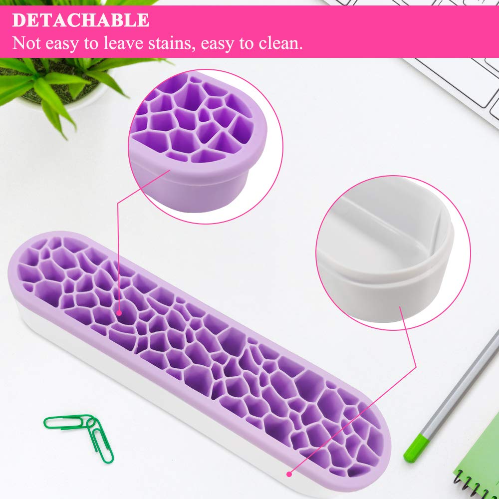 Lebartm DIY Diamond Painting Pen Holder Ornaments Desktop Pencil Holder Ornaments Double Sided Spot Drill Makeup Brush Holder Organizer Office