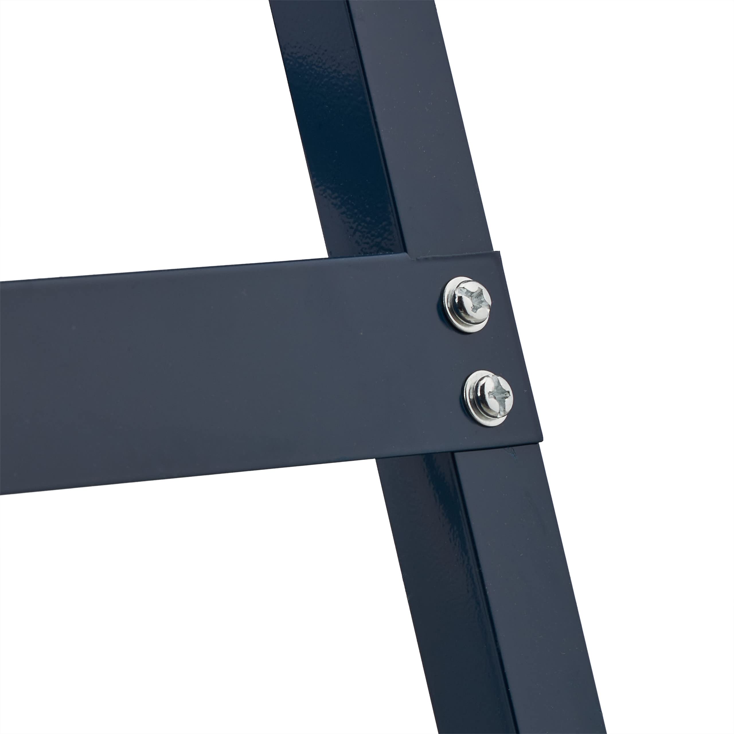 Relaxdays Andamio Caballete, Set de 2, Altura Ajustable, Carga hasta 200 kg, Plegable, Taller, Acero, Azul y Plateado