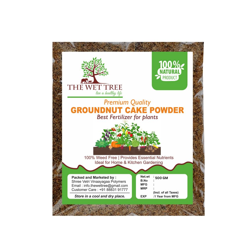THE WET TREE Groundnut Cake Powder | Organic Fertilizer Manure for Plants | 100% Natural Cold Pressed 500 gm (B0D1VH8535) Amazon Price History, Amazon Price Tracker