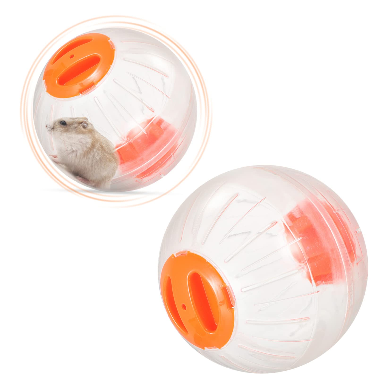 minkissy 2stücke Hamster Spielzeug Laufball Für Kleintiere Sicherer Robuster Für Gesunde Bewegung Und Spaß Geeignet Für Hamster Eichhörnchen Und Andere Haustiere Orangefarben -frei