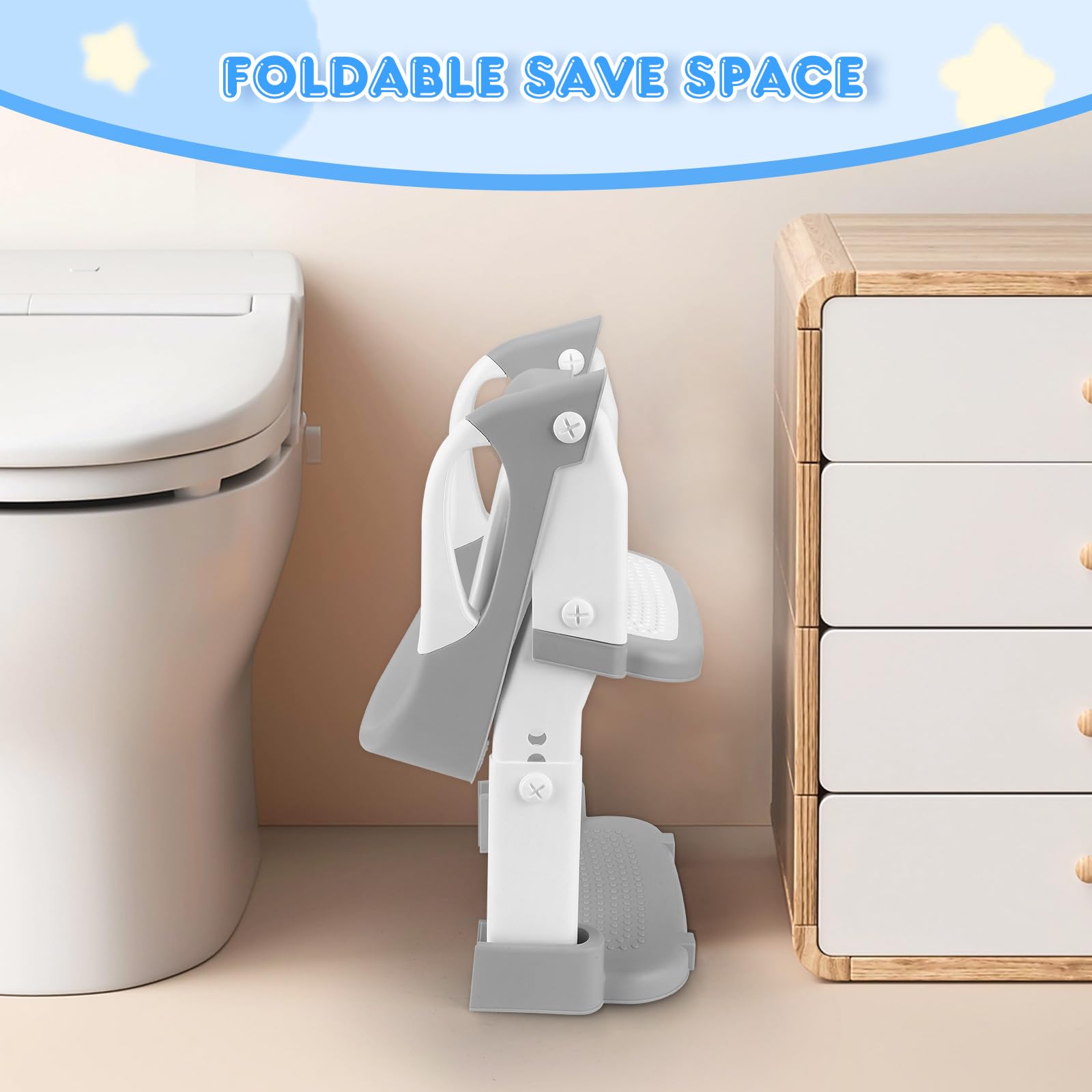 Sedile WC 2 in 1 per bambini con scale, WC aggiornato, per ragazzi e ragazze, con scale con orinatoio e paraspruzzi, regolabile in altezza, pieghevole, per bambini dai 1 ai 7 anni in su