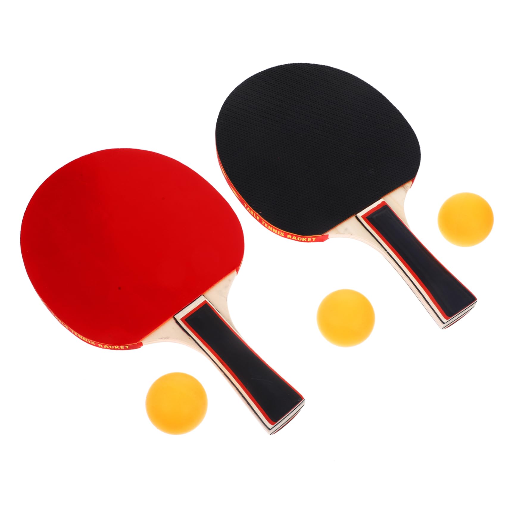 Happyyami 1 Set Table Tennis Racket Kit Lightweight Paddles Balls for Outdoor Indoor Sports