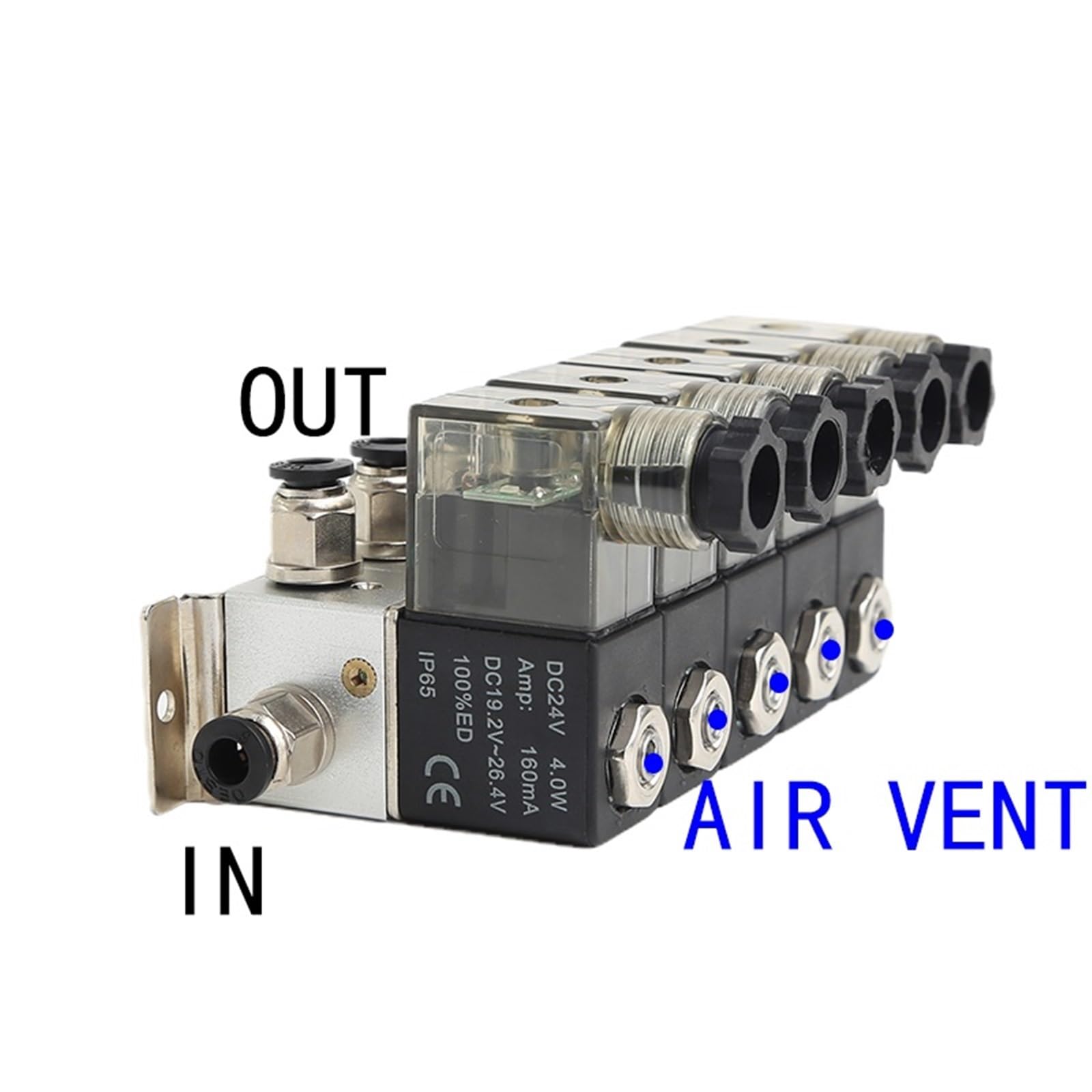 Válvula solenoide neumática 3V1-06 2/3 Normalmente Cerrada con Control Universal de presión Positiva y Negativa y Ventosa.(Ac110v 4 in 4 out,2 Combinations)