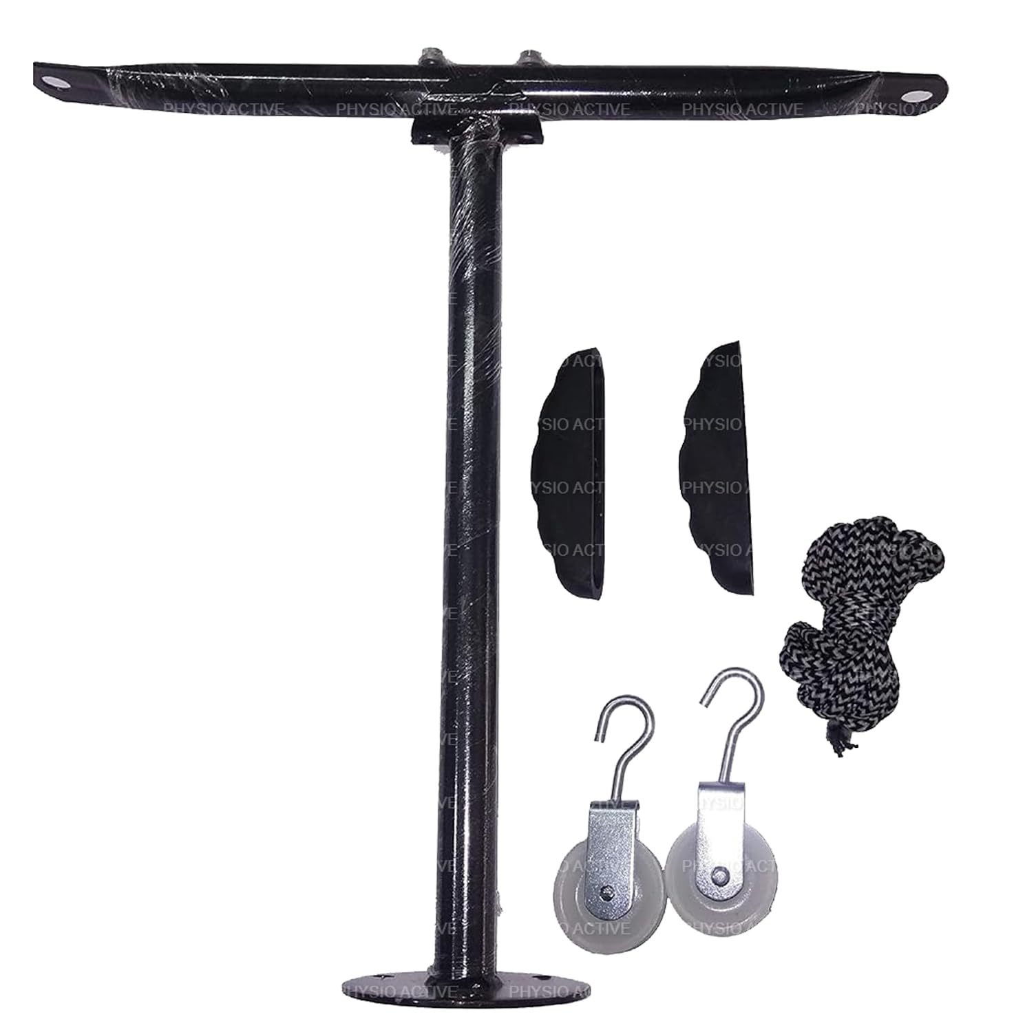 Physio Active Regular T-Pulley/Shoulder Pulley (Regular) Physiotherapy Set for Exercise for Women & Men | Home/Workout (Black) (Size - Small) (B0CYLZQ76L) Amazon Price History, Amazon Price Tracker