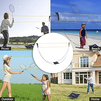 Amazon.co.jp: バドミントンネット 屋外 ポータブル 練習用 子供