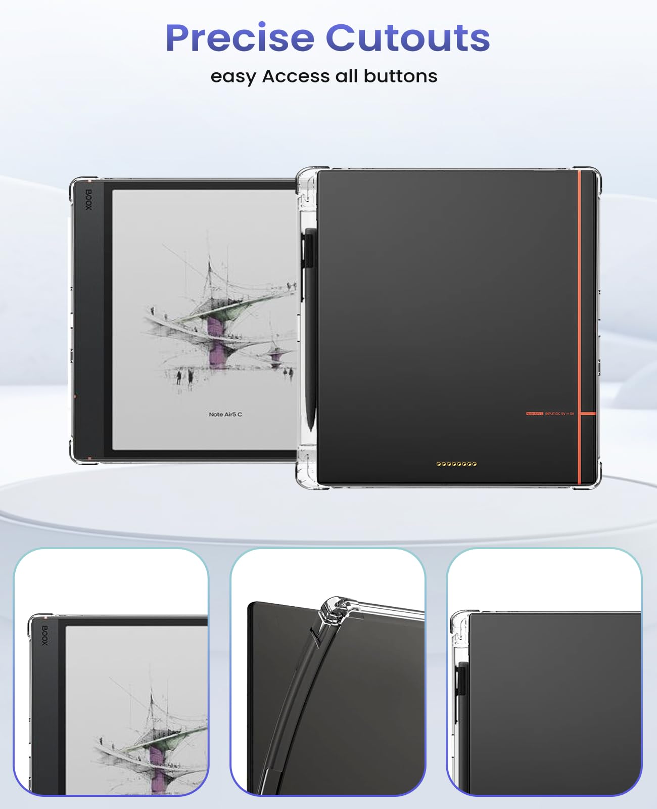 Amazon.co.jp: Onyx Boox Note Air5 C用ケース、NOUKAJU E-Reader保護