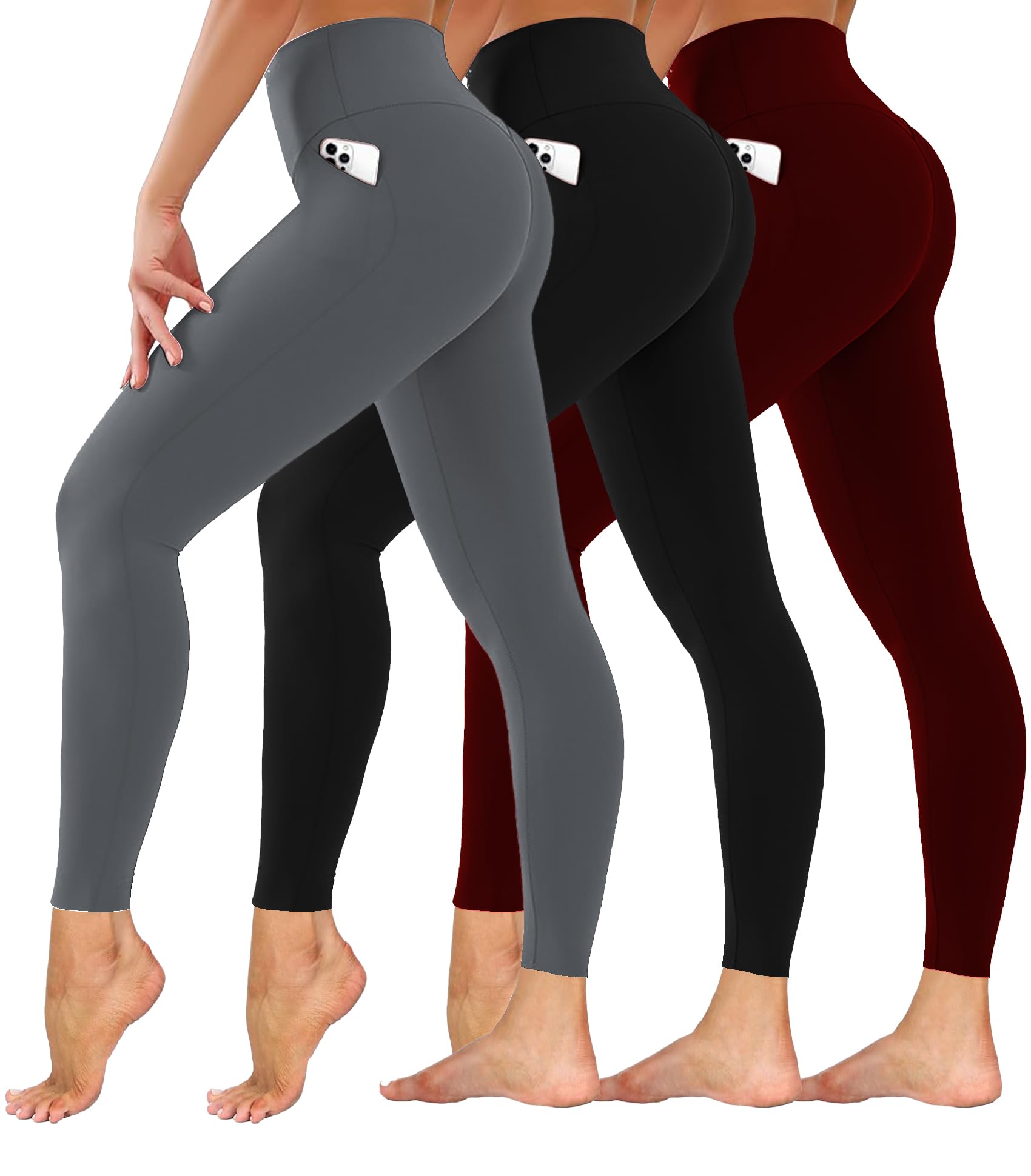 Dimore High Waisted Workout Leggings for Women: Tummy Control Yoga Pants with Pockets