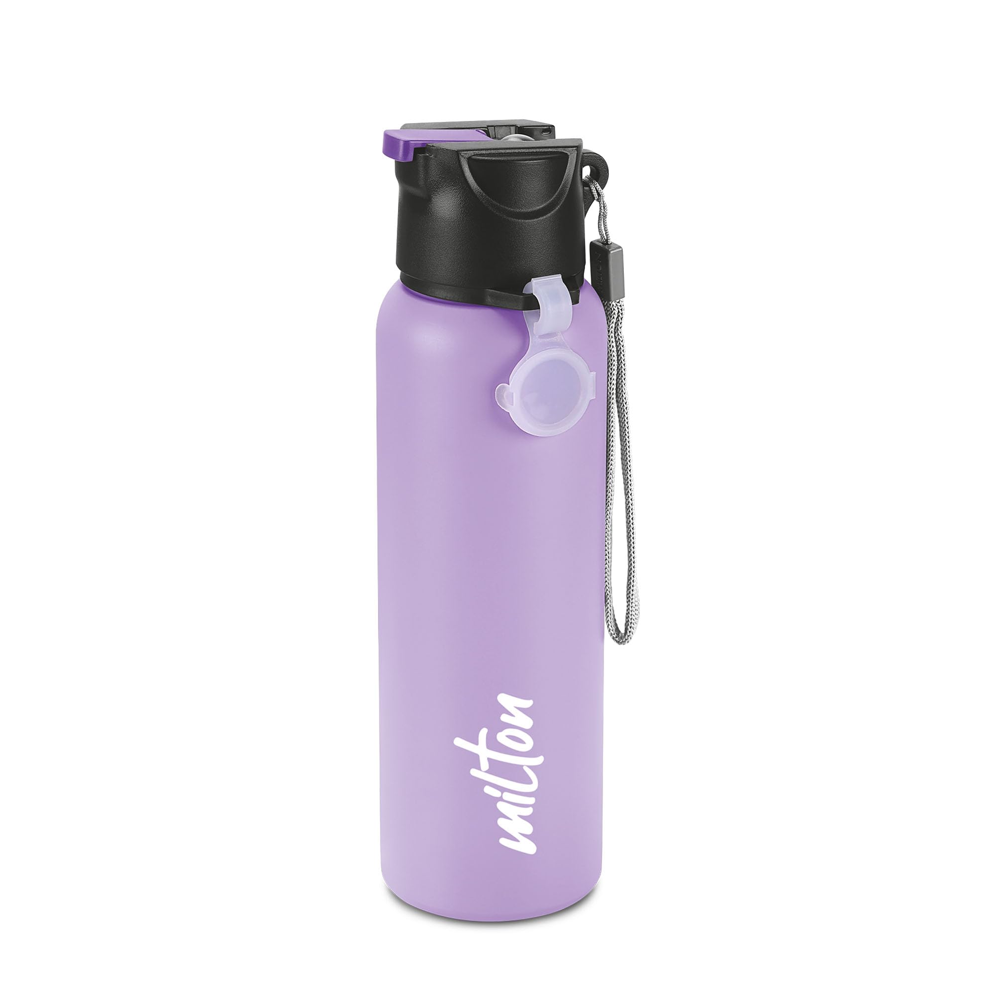 MILTON Sipstar 750 Stainless Steel Sipper Water Bottle 690 ml, Single Walled, ISI Certified I Leak Proof Lid, Rust Proof I for School, Office, Gym I Purple