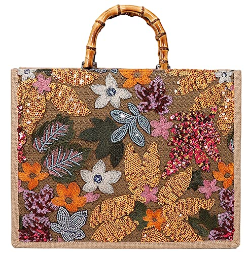 Bolsas de paja para mujer tejidas a mano miniatura 1