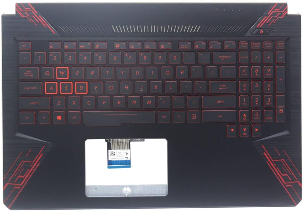New Replacement Palmrest for Asus TUF Gaming FX504 FX504G FX504GD FX504GE FX504GM FX80 FX80G Upper Case with Backlit Keyboard US 90NR00J2-R31US11