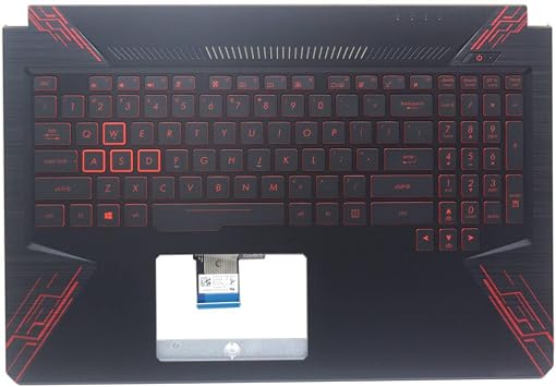 New Replacement Palmrest for Asus TUF Gaming FX504 FX504G FX504GD FX504GE FX504GM FX80 FX80G Upper Case with Backlit Keyboard US 90NR00J2-R31US11