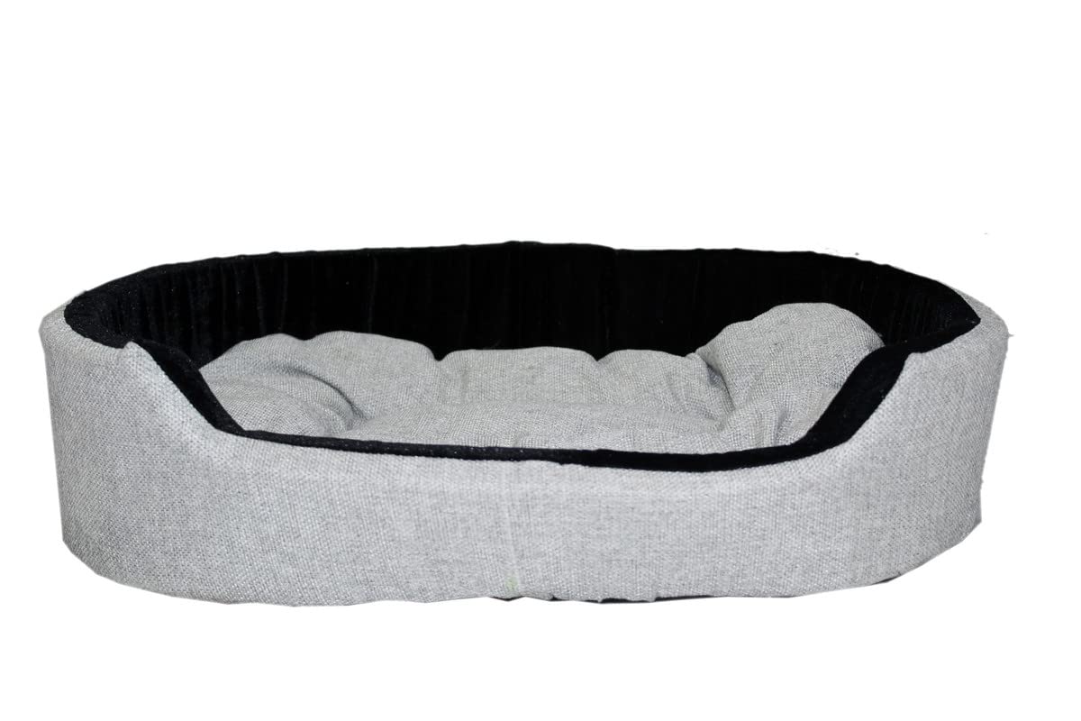 Pet United Ultra Soft Ethinic Designer Round Soft Bed for Dog and Cat Export Quality Colour-: Black and Yellow, Size-:X-Large (B09PRW18F5) Amazon Price History, Amazon Price Tracker