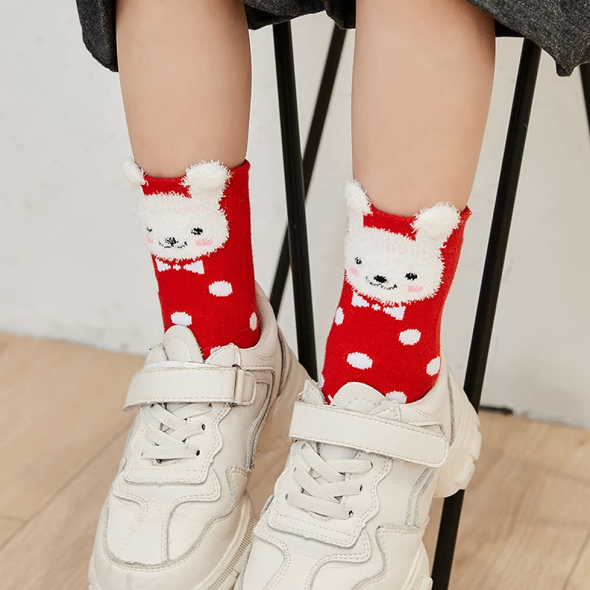 GALPADA 15paia Calzini Natalizi Cotone Per Calzini Creativi Tema Cartoon Design Alla Moda Misura Per Anni Caldi e Antiscivolo Per Festività e Uso Quotidiano