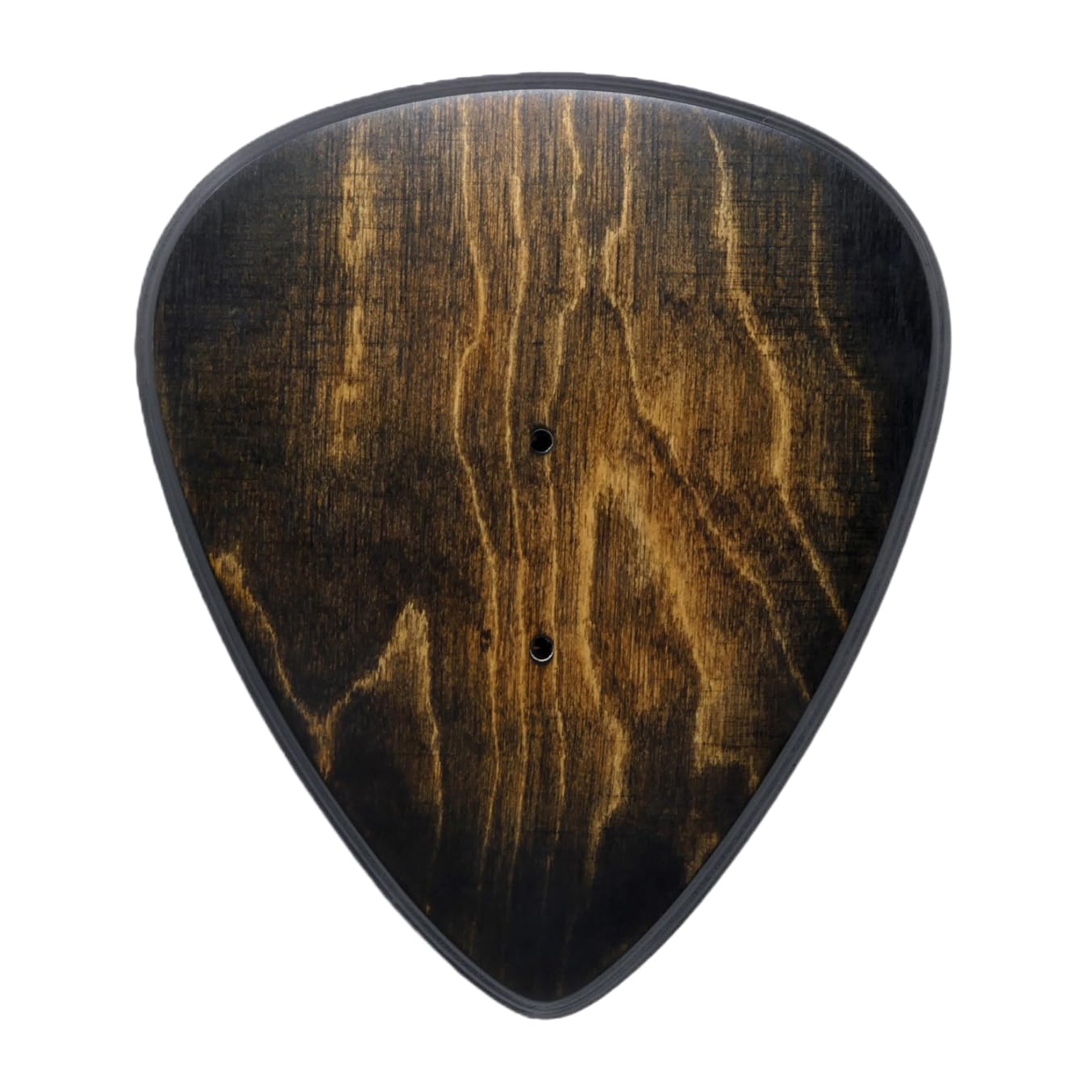 Gitarren Wandhalter aus Holz Wandhalterung - Braun Schwarz 23,5x23,5cm - Gitarrenhalter Modell DARK EDGE FOUR