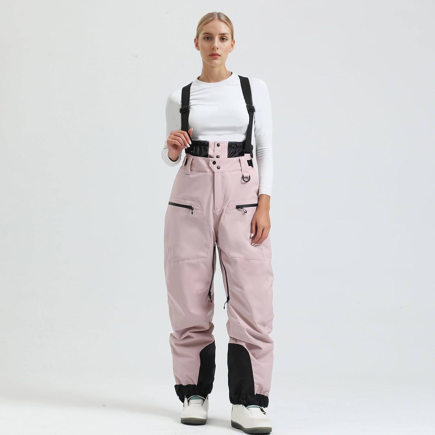 Snow Pants Ski Bibs Men Women Baggy Snowboard Pants Insulated Waterproof Windproof Warm Outdoor Winter Ski Overalls