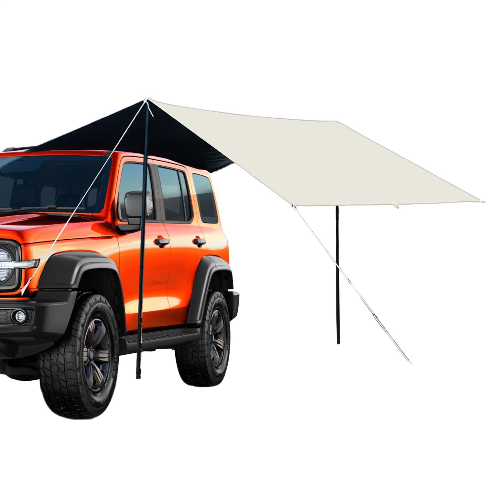 Tendalino Ombreggiante Portellone Auto Leggera, Portatile, Struttura | Auto Pensilina Ombreggiante SUV Per Campeggio Picnic Weekend Famiglia Attività Outdoor Viaggi Spiaggia