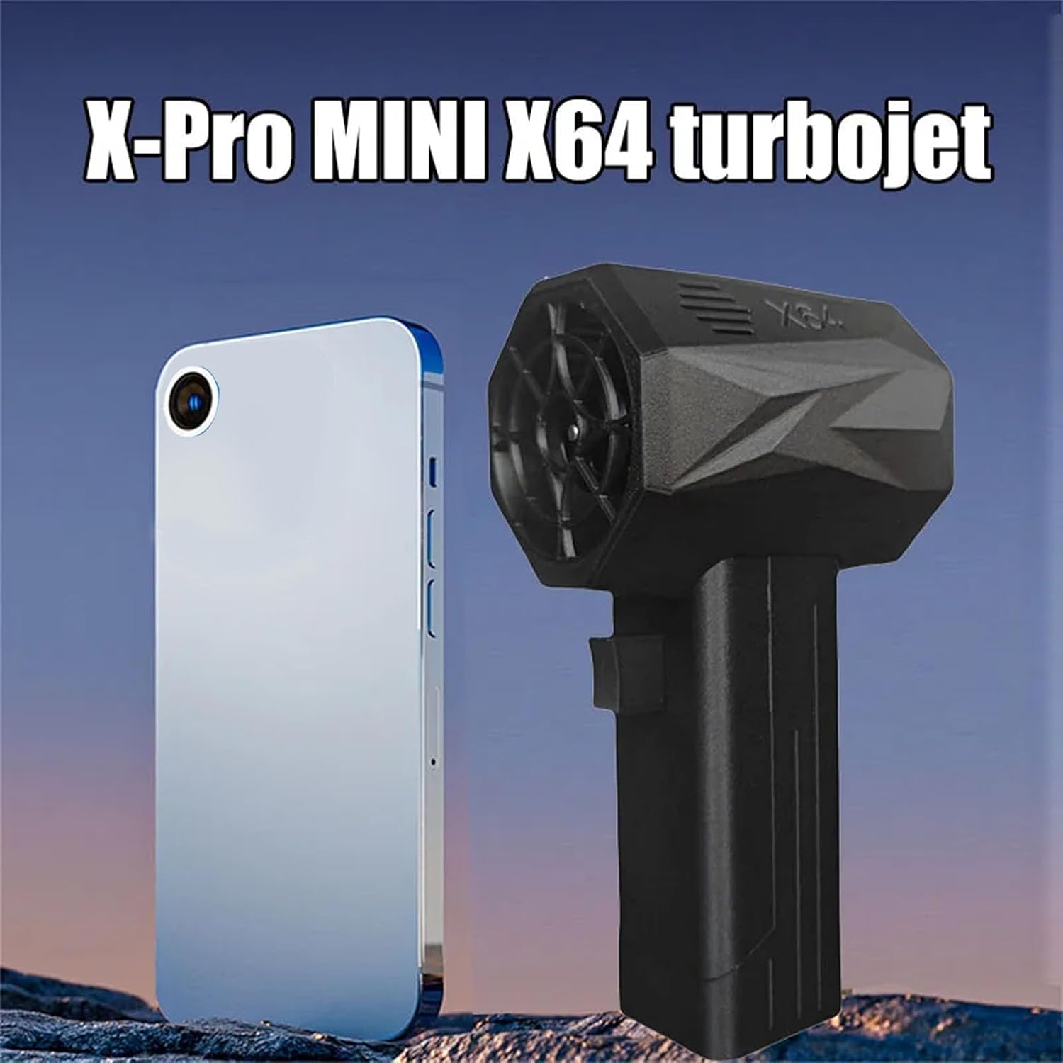 WALFRONT Jet Dry Blower 64mm High Speed Brushless Motor 240km h Wind Speed 1400g Thrust 22W Fast Charging Carbon Fiber for Car Drying Snow Clearing Keyboard Cleaning (Black)