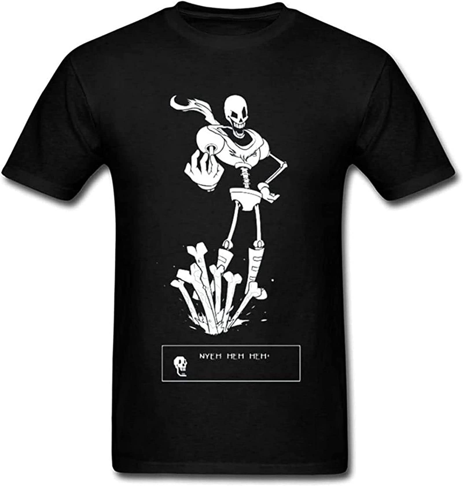 EMLXEKUndertale Men T Shirt Men T Shirt RPG Game Undertale Sans Papyrus Toriel Print Skull Bones Tops Cartoon Pixel Tees Hip Hop