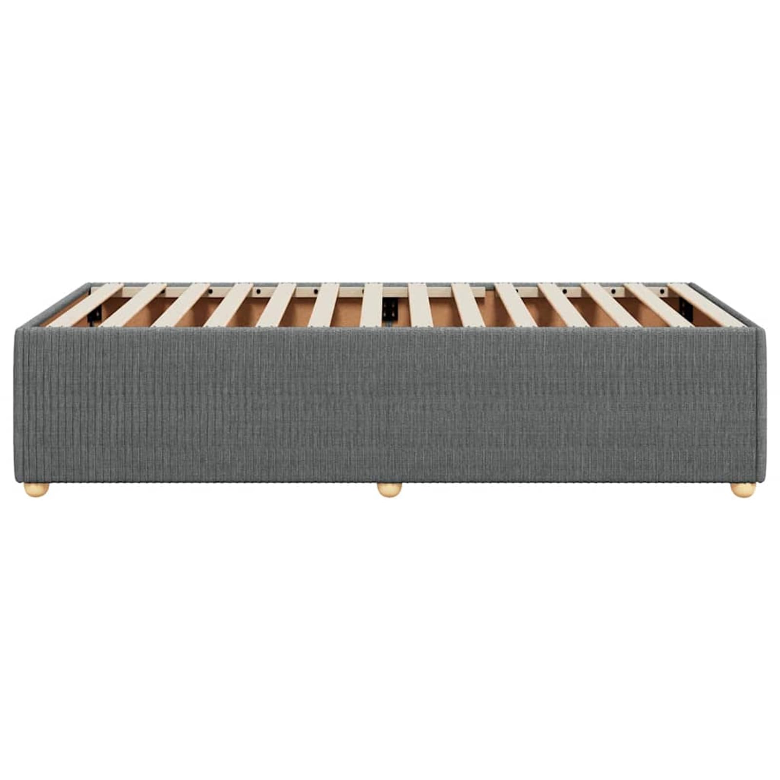 Gecheer Cadre de Lit Gris foncé 100 x 200 cm Tissu, Cadre de Lit à Plateforme avec Lattes Convient pour Matelas de 100 x 200 cm pour Chambre Adultes-sans Matelas Type E
