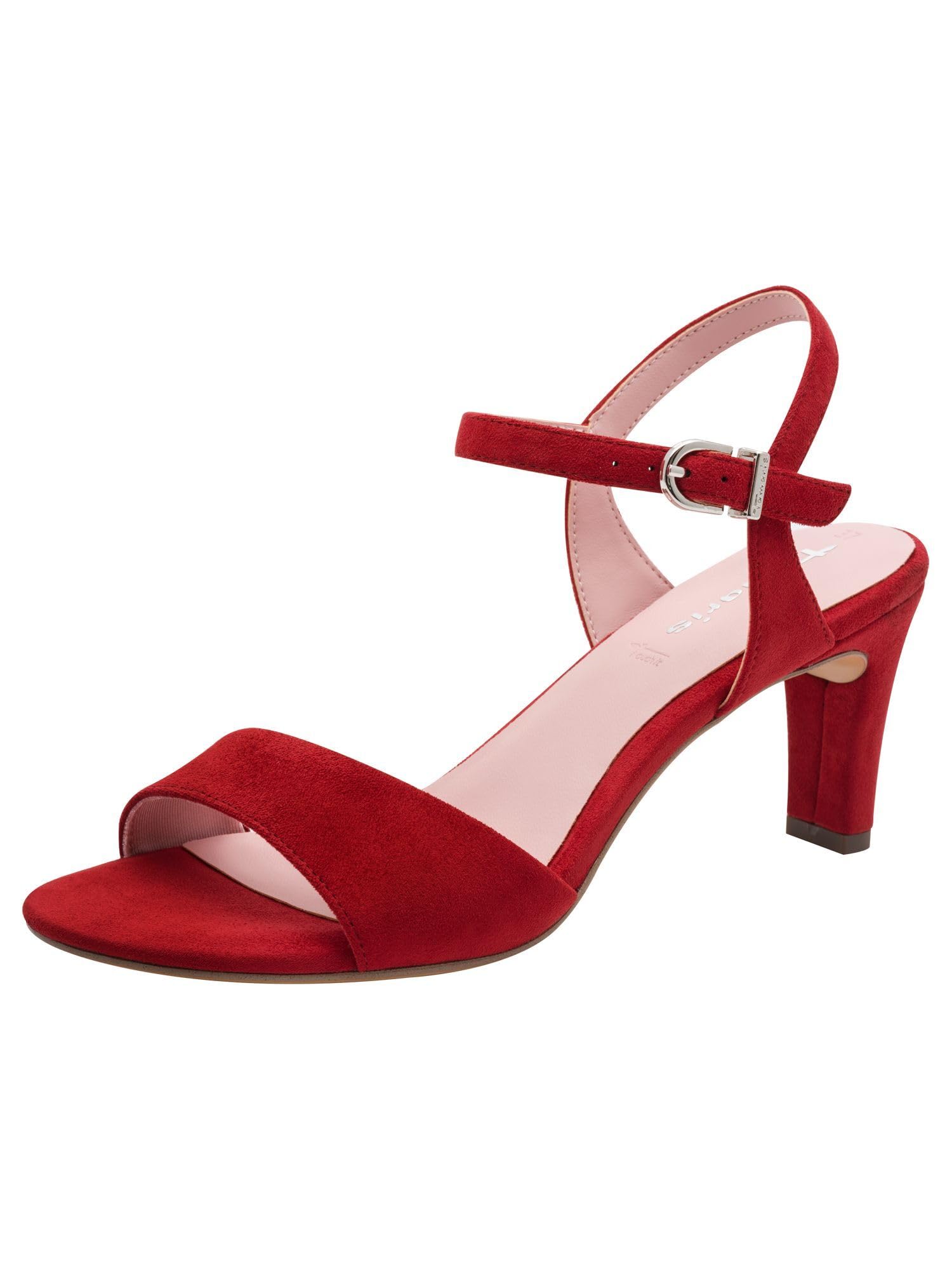 Tamaris Women’s sandal with stiletto heel red 7.5 UK