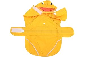 Dog-friendly duck rain jacket, a faithful rainy-day companion.