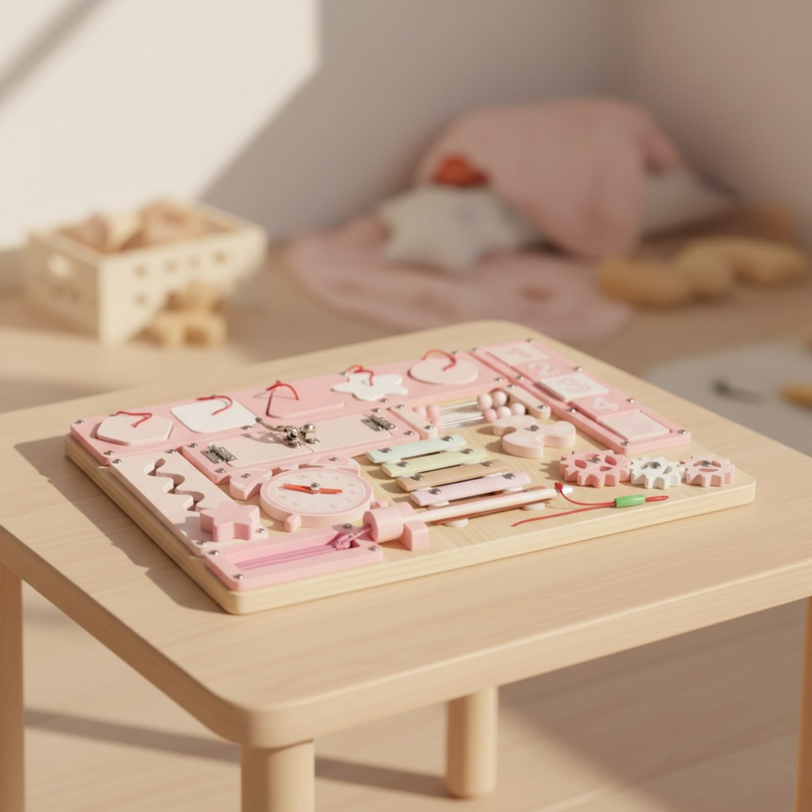 2 Pezzi Busy Board Pedagogico Leggero,