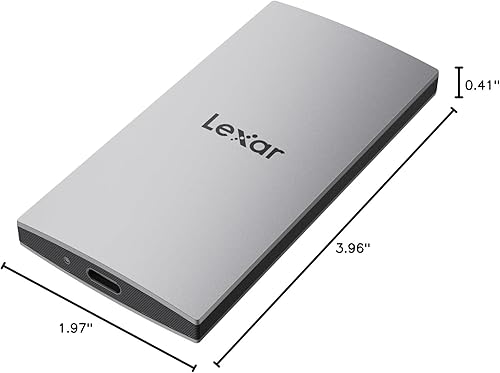 Miniatura 9 de Lexar ES3 1TB SSD externo, USB 3.2 Gen2 SSD portátil, PSSD hasta 1050MB/s de lectura, 1000MB/s de escritura, unidad externa de estado sólido Plateado